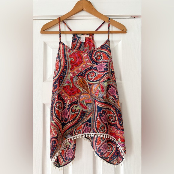 love blossum Tops - Love‎ Blossom Colorful Paisley Print Tank Top Size Large EUC